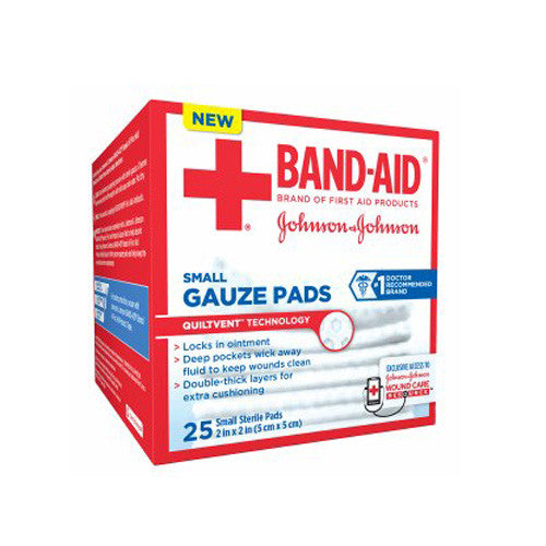 Band Aid First Aid Gauze Pads, Small, 2 Inch X 2 Inch - 10 Ea